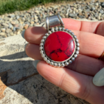 Vintage Reversible Red Jasper Sterling Pendant
